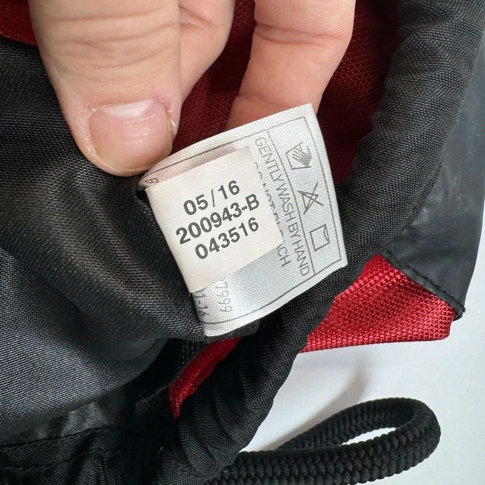 Adidas Drawstring Backpack Red Black 68 Logo Gym Sackpack‎ Sports Bag